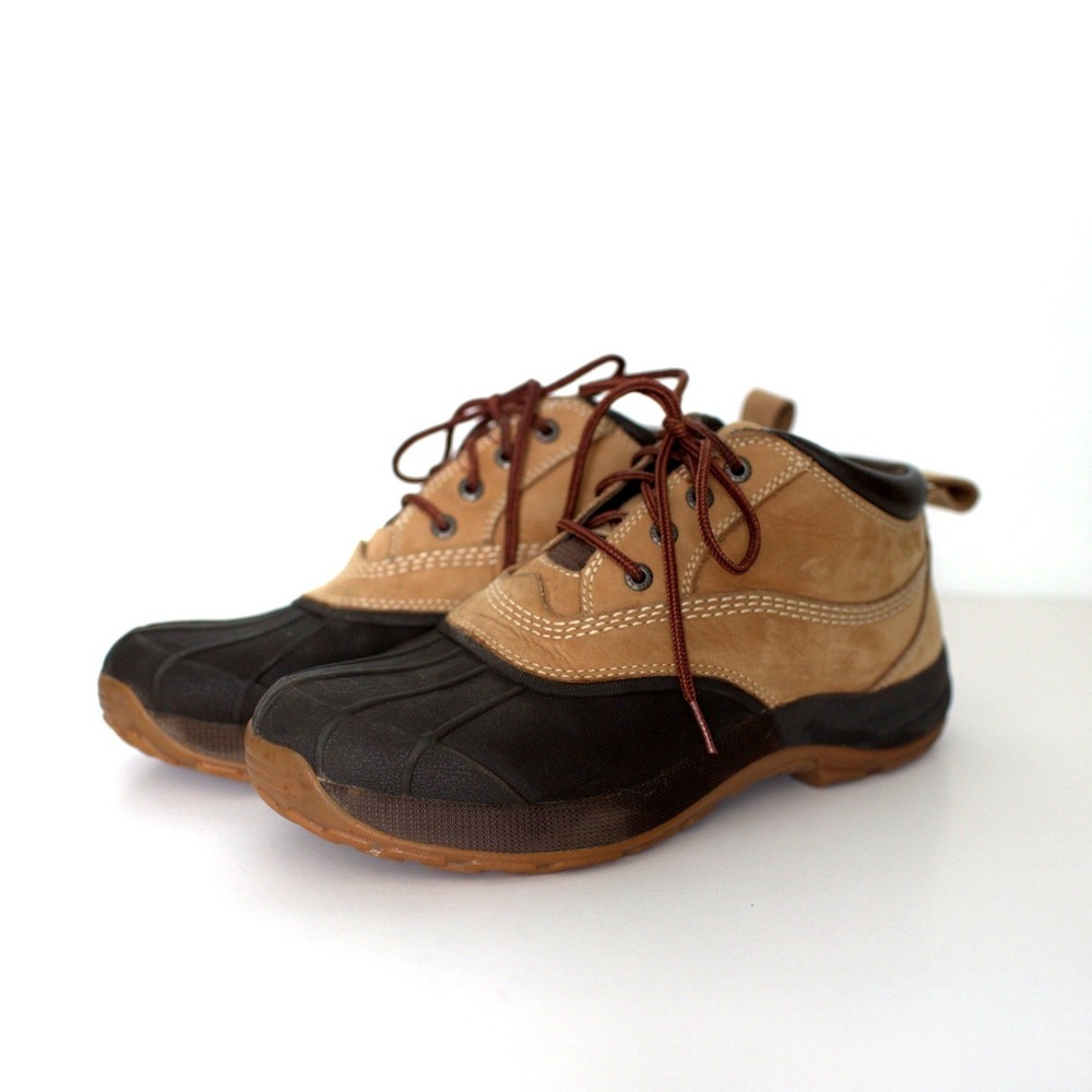 LL Bean Storm Chasers Mens 8.5 M Brown Tan Duck Boots 0 VV88 04